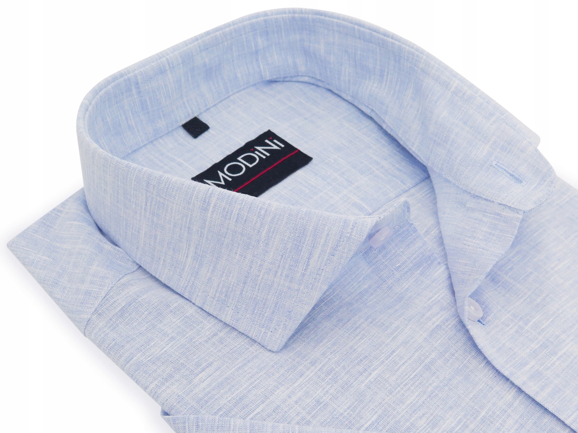 Błękitna koszula męska z krótkim rękawem Modini DK5 176-182 47-Regular