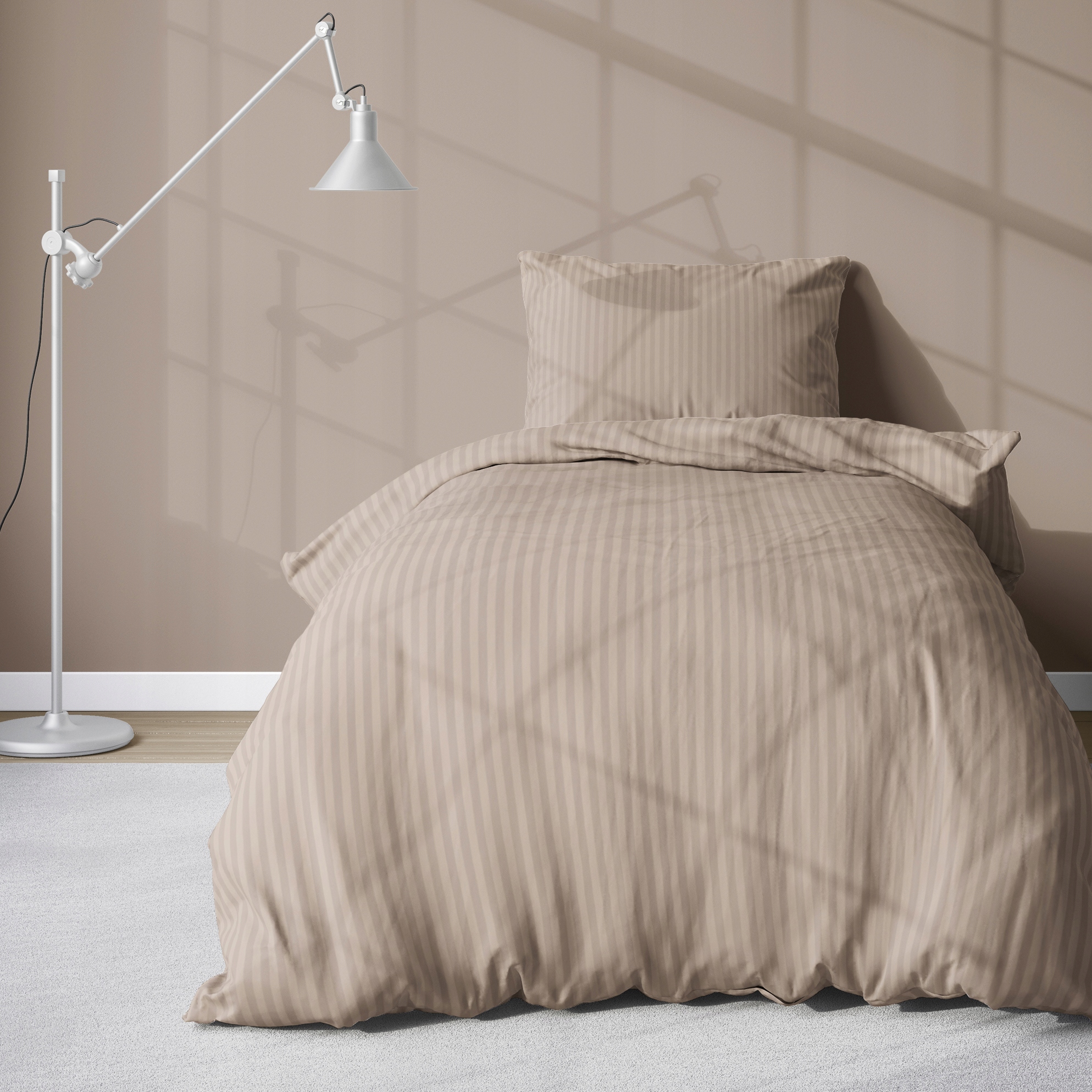 POŚCIEL 160x200 + 2 POSZEWKI BAWEŁNA TAUPE PREMIUM BEŻOWY SZARY ADAMASZEK Wymiary poduszki 70x80cm