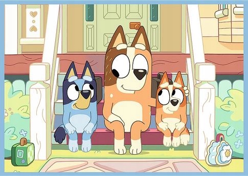 PUZZLE 4w1 - Bluey i jego świat TREFL 34637 Liczba elementów 71