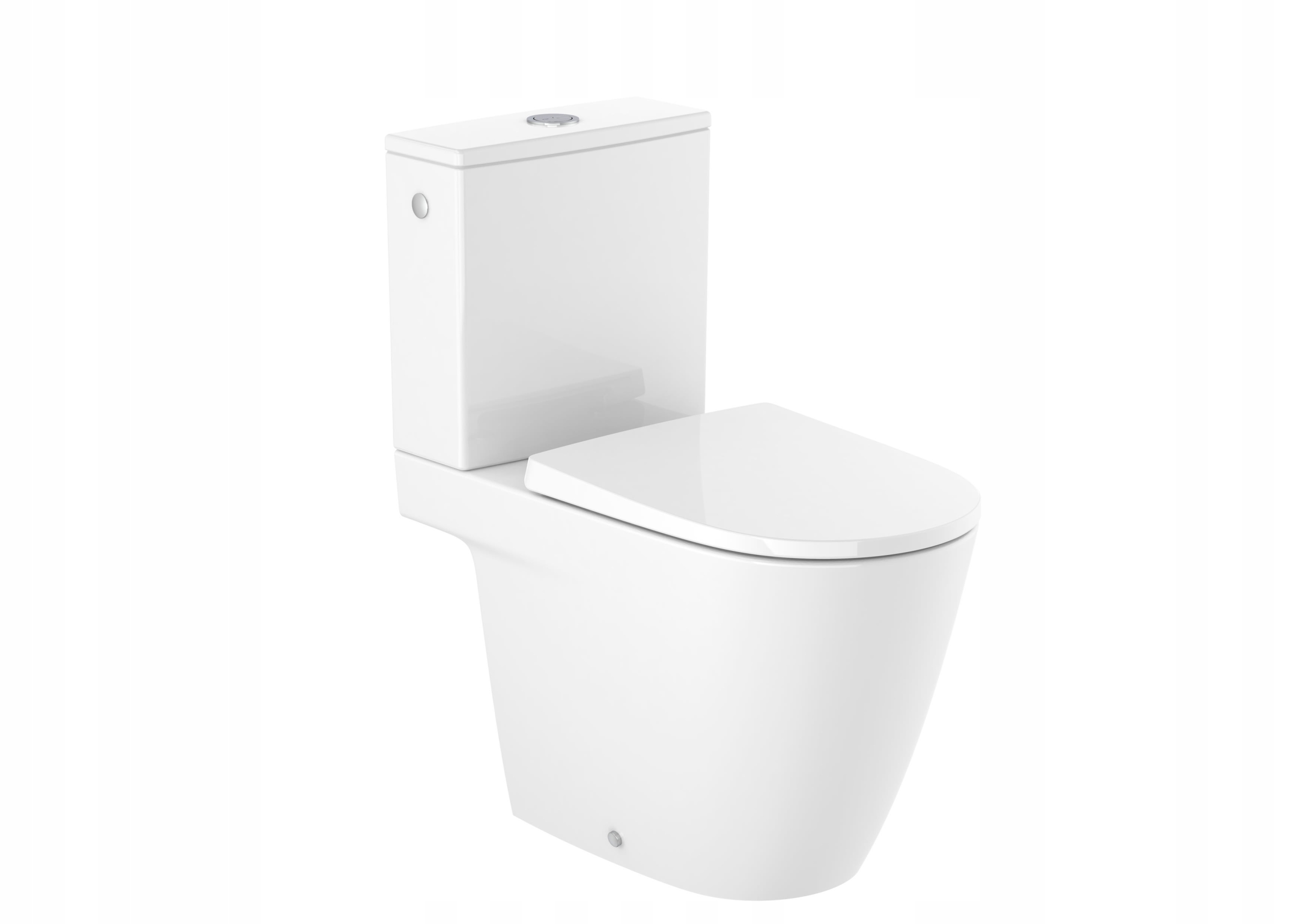 Miska Wc Ona bezkołnierzowa Rimless ceramiczna 36x67.5x42 cm, biała Roca