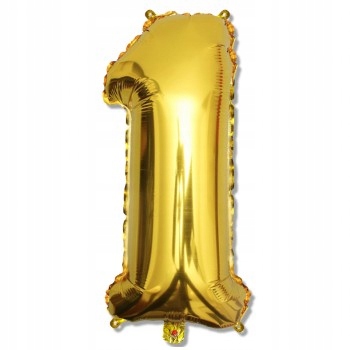 

Balon Foliowy Cyfra Jeden 1 Złoty Party 40 cm