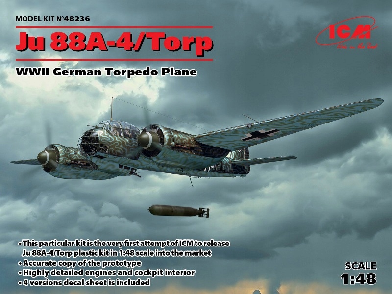 Ju 88A-4 Torp Wwii German Torpedo Plane 1:48