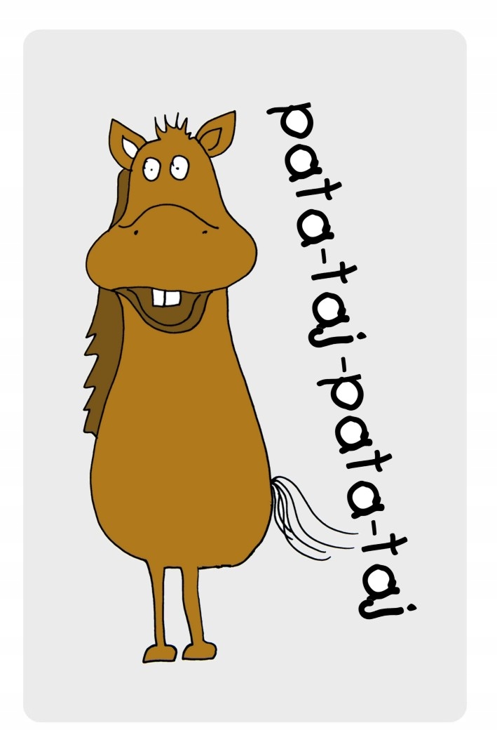 Magnes na lodówkę odgłos paszczą patataj koń konie