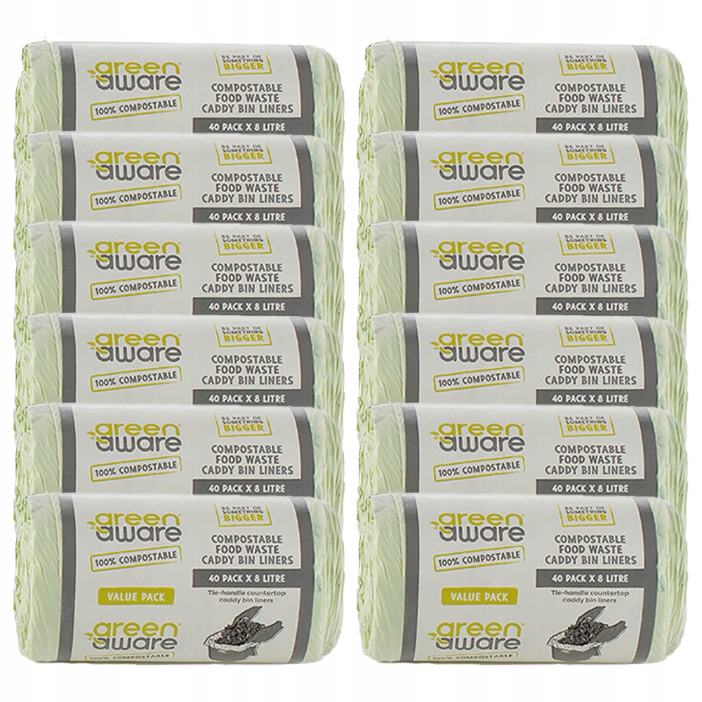 Levně Sáčky na odpadky Bio Kompostovatelné Kuchyňské organické odpadky 8L 480ks