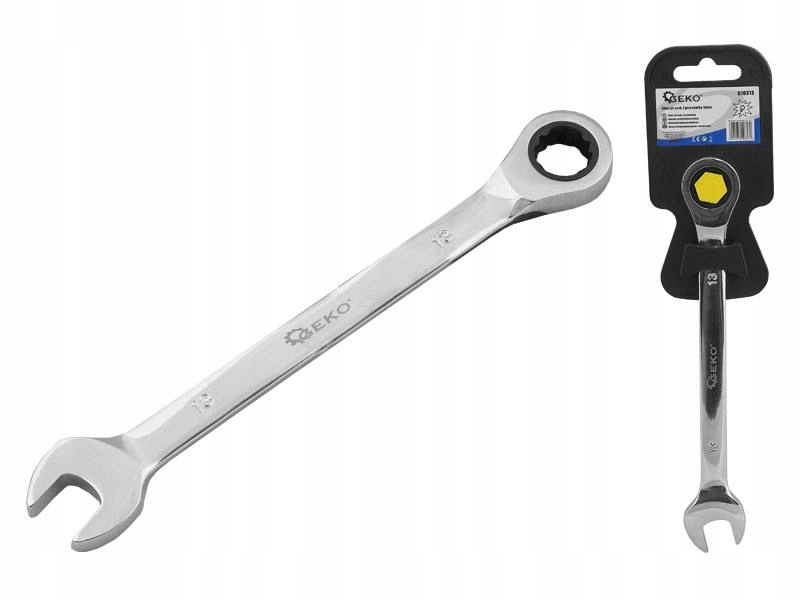 

Klucz płasko-oczkowy 13mm z grzechotką G10313