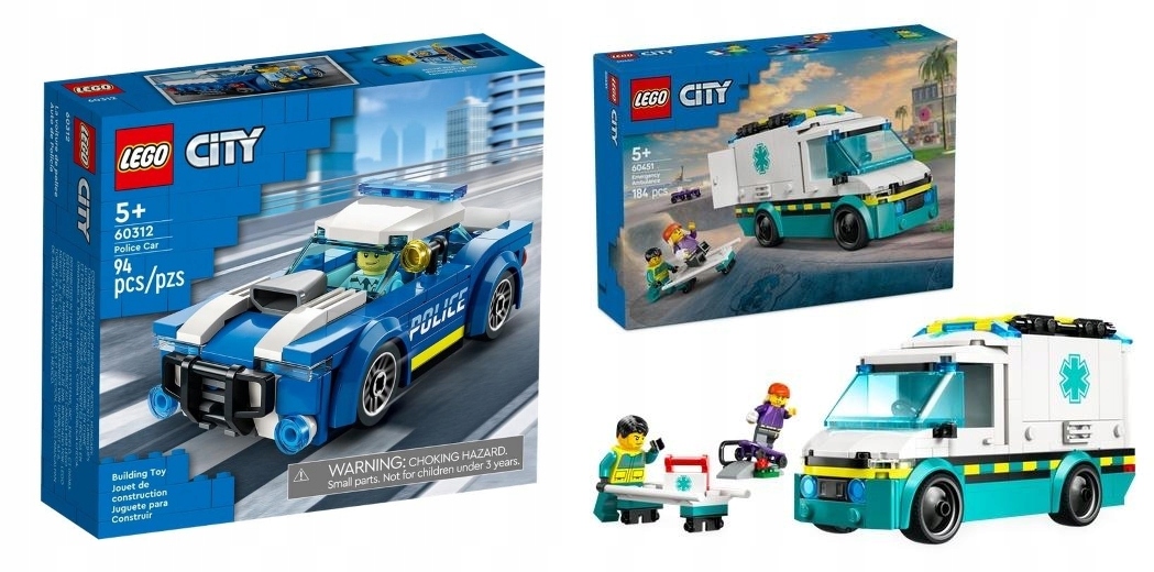 Lego(r) City 60451 Sanitka Lego City Policejní Auto 60312