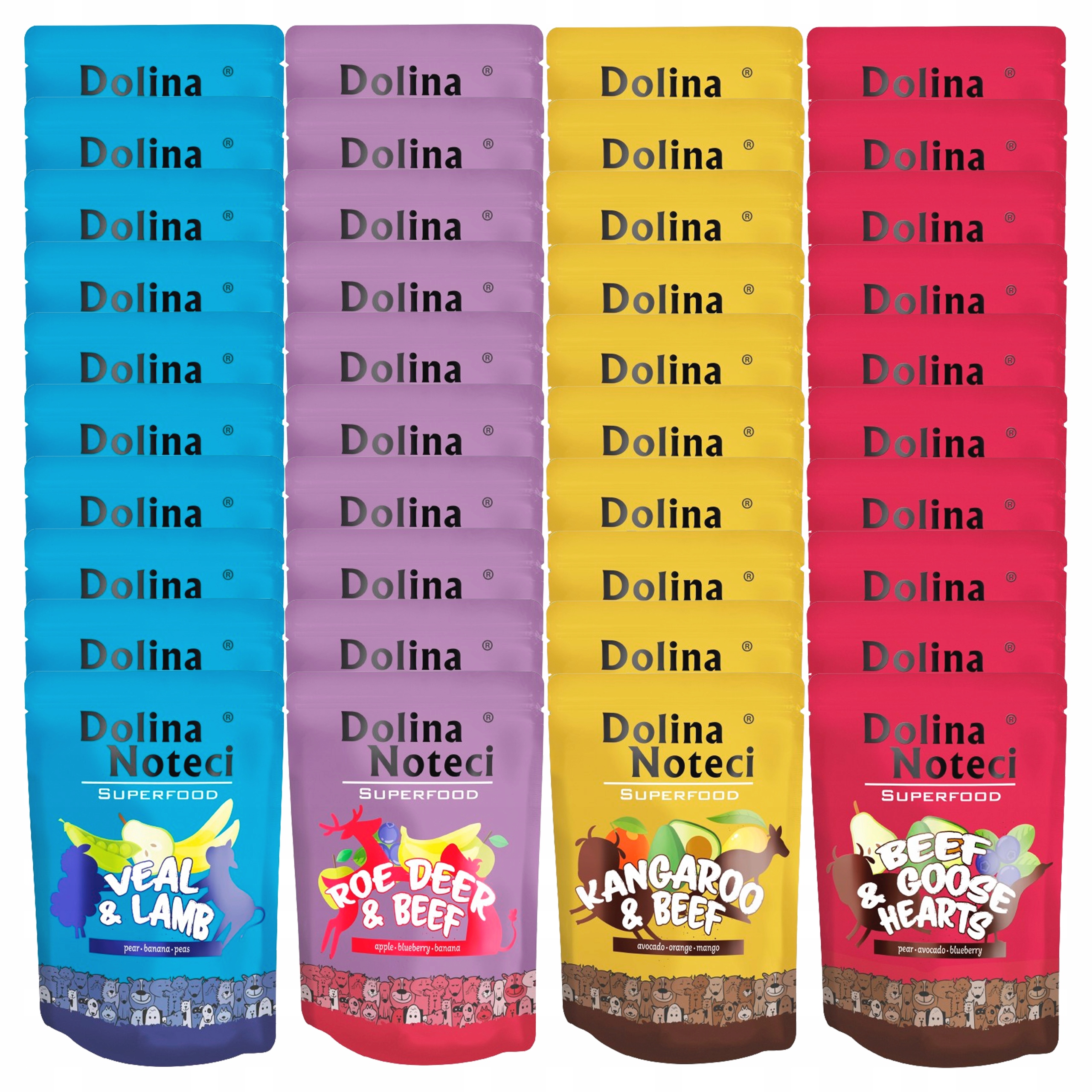 Levně Dolina Noteci Superfood Krmivo mokré pro psa mix chutí 40 x 300 g