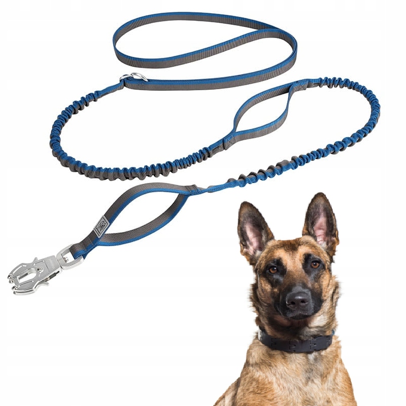 Levně Vodítko Pro Psa S Tlumičem Silné Winhyepet Tmavě Modré 2,7 M