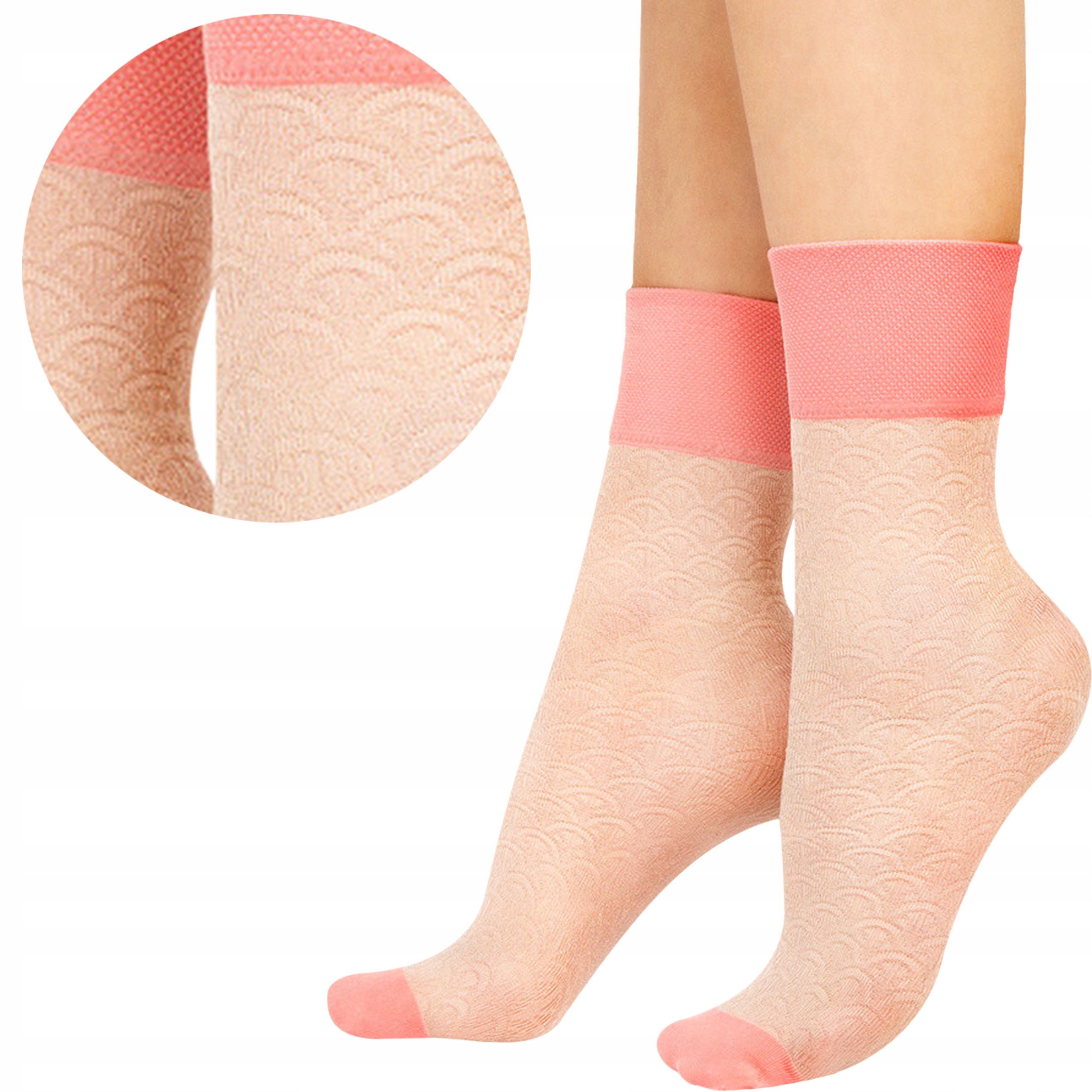 

Fiore Skarpetki Wzorzyste Mellow, 20 den, Rose