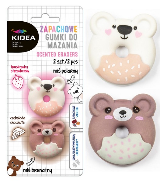 

Kidea Gumka Do Ścierania Zapachowa Miś 2 Szt