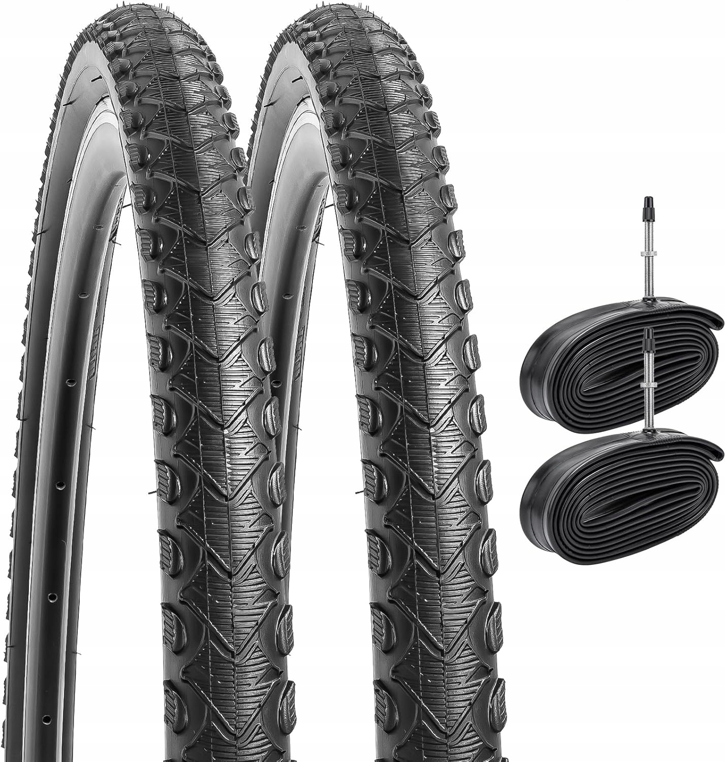 2 kusy komplet pneumatika a duše Fv, 700x42C, 28" pro městská kola