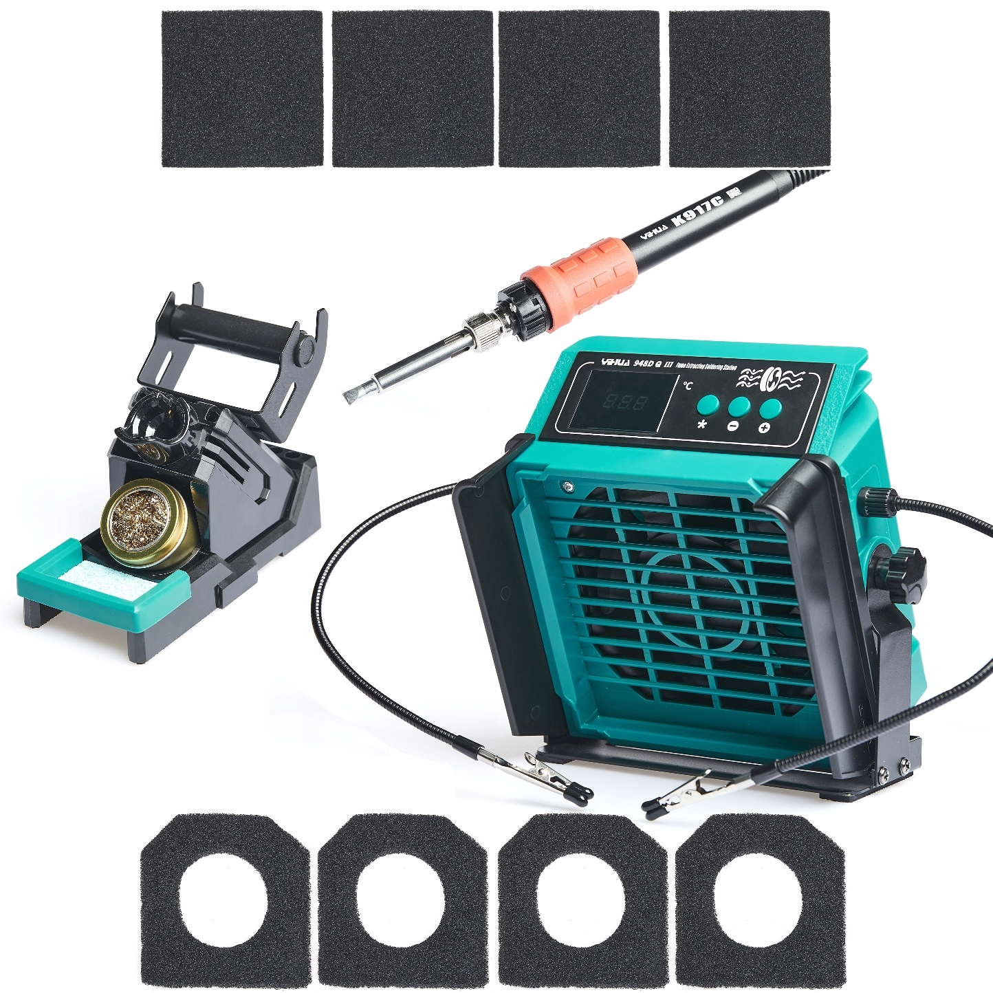 Stanice Yihua 948D-QIII 110W 2v1 Páječka Pohlcovač odsávání výparů LCD Pid