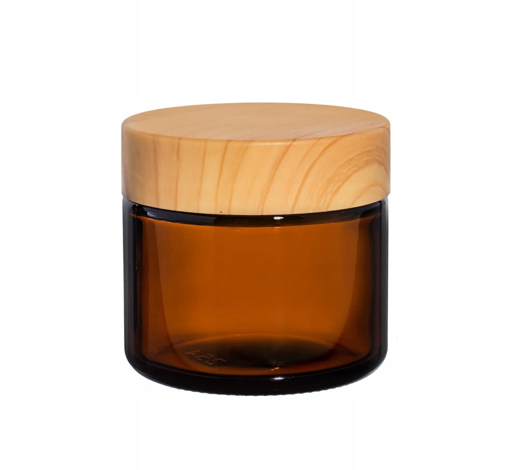 

Słoik szklany brązowy 60ml z nakrętką bambusową Pp