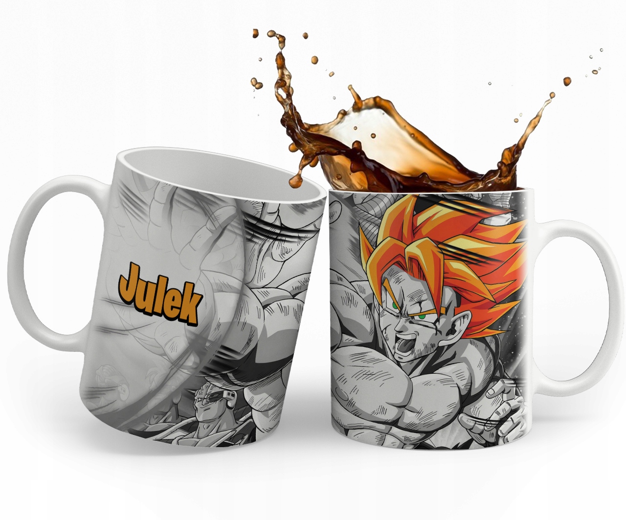 KUBEK DRAGON BALL SON GOKU VEGETA + IMIE+ KARTONIK