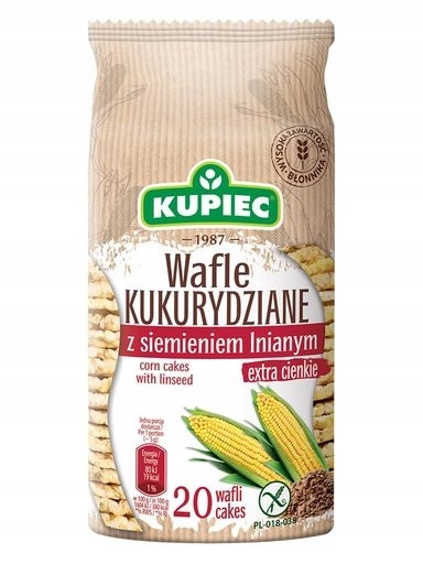 Levně 9 x Kupiec Kukuřičné oplatky s lněným semínkem 105 g