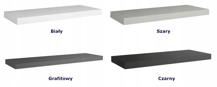 PÓŁKA NA KSIĄŻKI NAD BIURKO NOWOCZESNA 16 KOLORÓW Głębokość mebla 20 cm