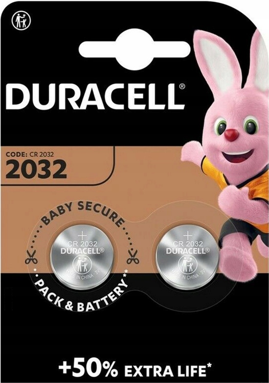 

2x Bateria Litowa Baterie Duracell CR2032 DL 2032