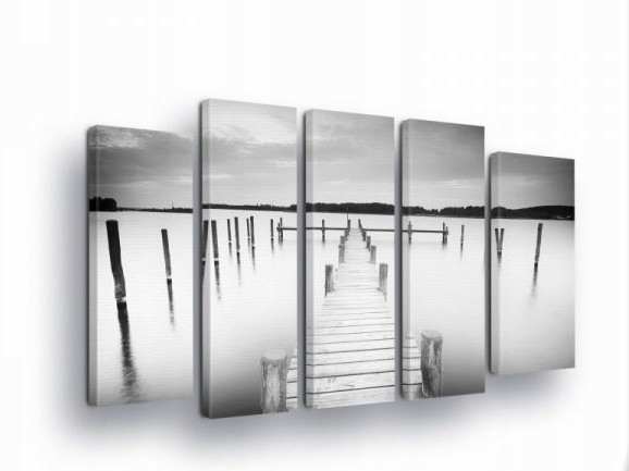 Obraz 150x100 modulární polyptych jezero krajina minimalismus příroda klid