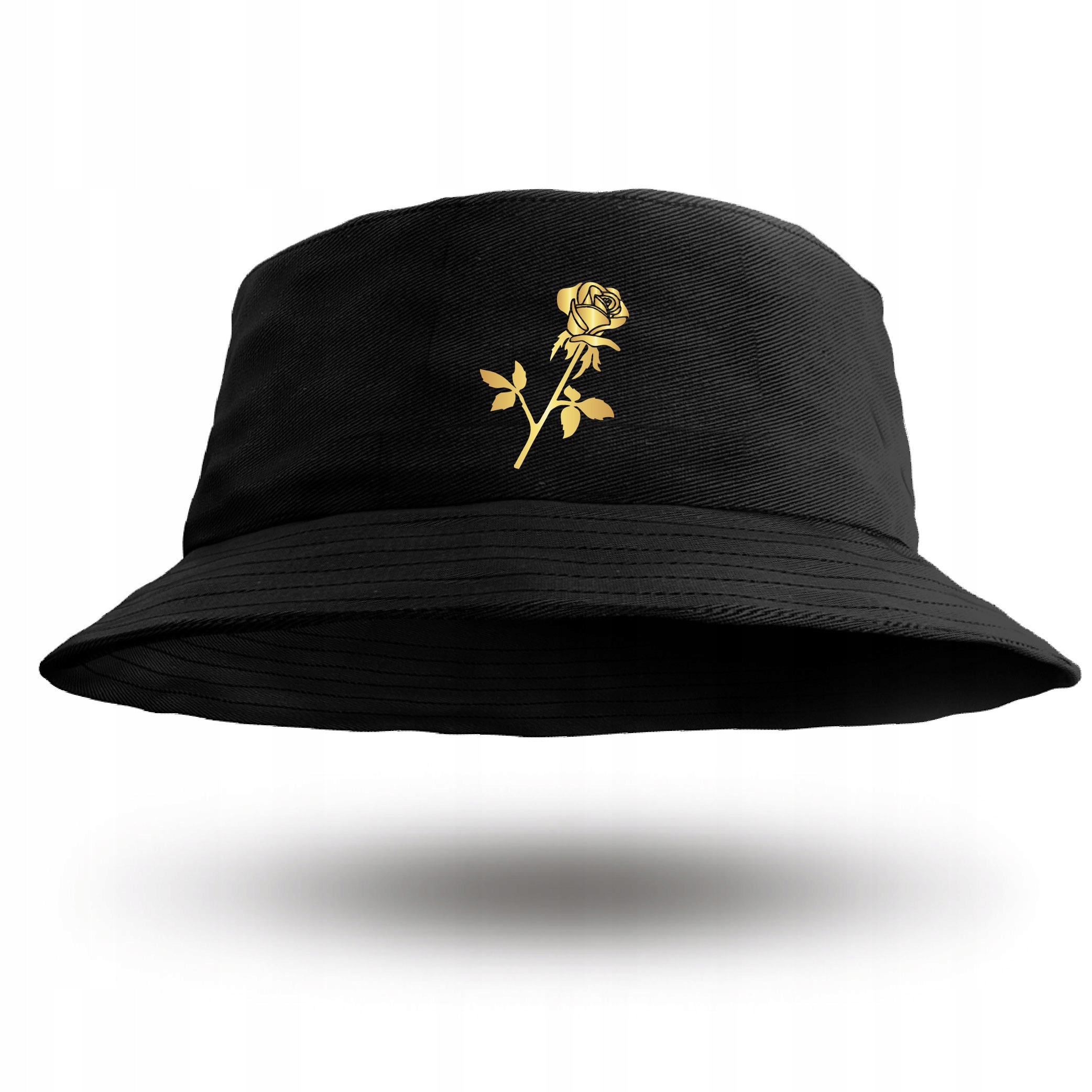 

Złota Róża Kapelusz Z Modną Stylową Grafiką Bucket