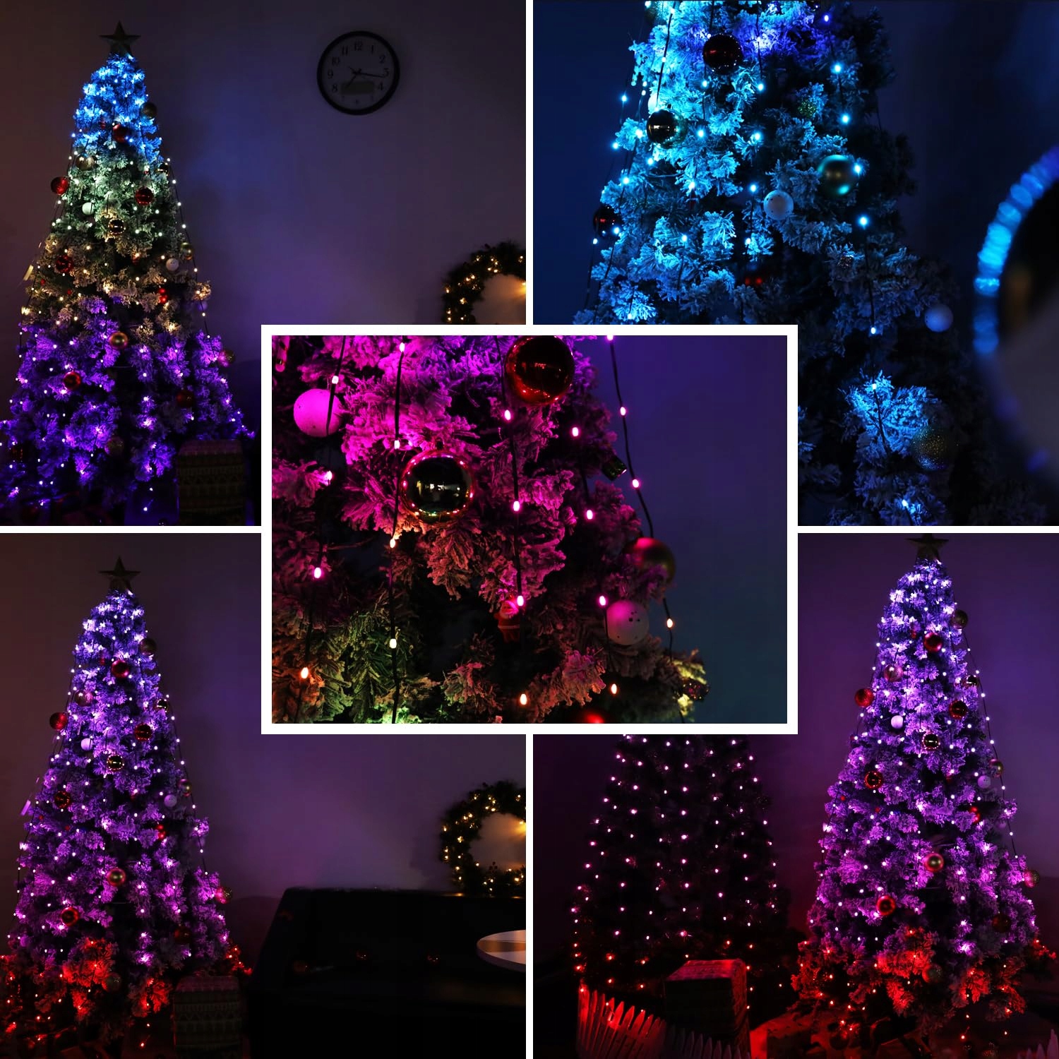 AYAMAYA INTELIGENTNE LAMPKI ŚWIĄTECZNE KOLOROWE WODOODPORNE PILOT 160LED 2M — miniatura 7