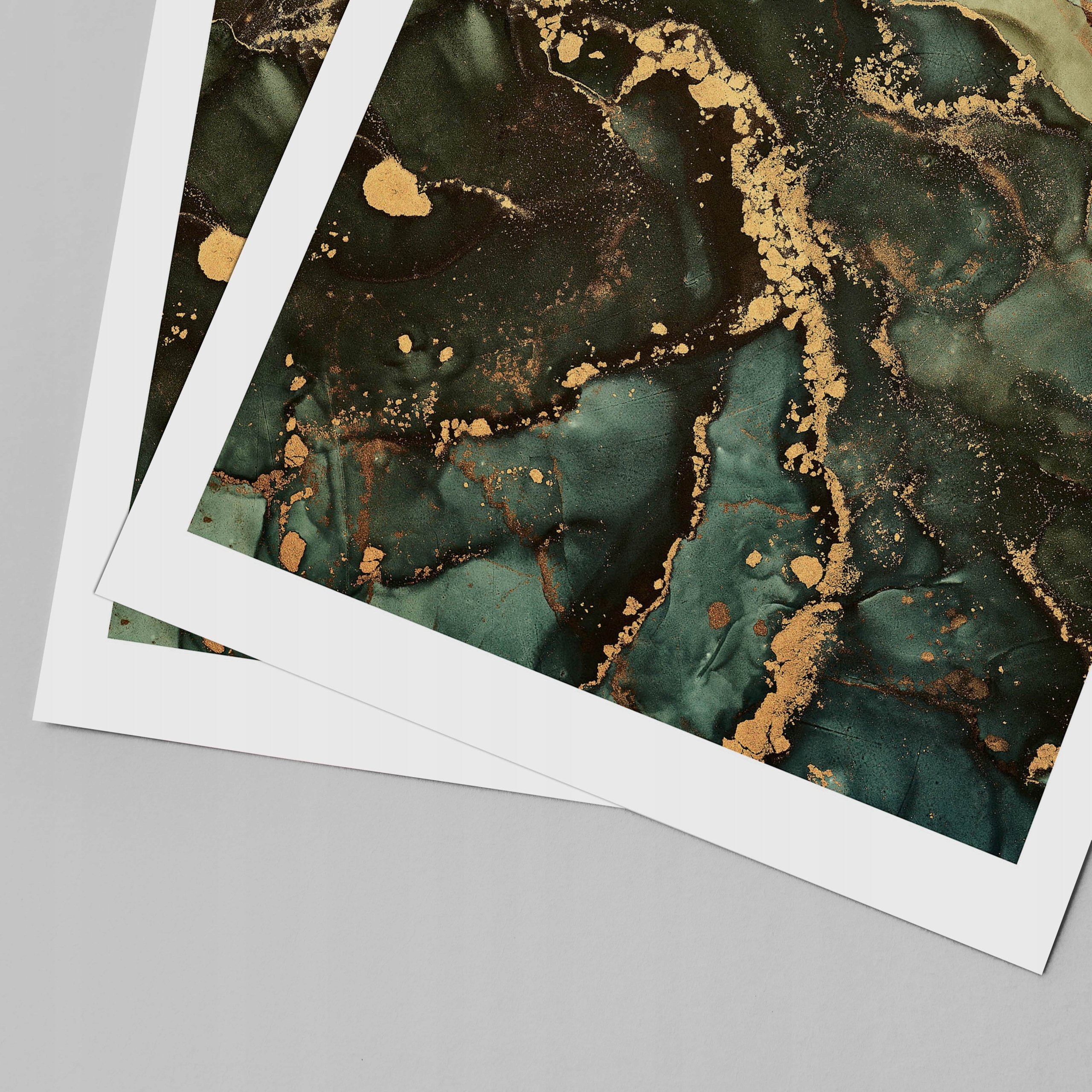 Plakat r B1 70x100 cm Marmur Tekstura Zieleń Ciepł Rodzaj bez ramy