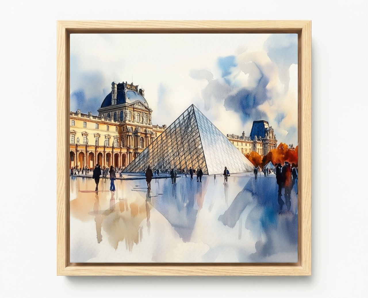 Rám Na Obraz Americká Krabice Pohled Francie Paříž Louvre Palác Louvre Muzeum 50x50