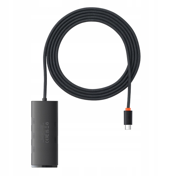 BASEUS ADAPTER HUB ROZDZIELACZ TYPE-C, USB-C DO 4X USB 3.0 2M DŁUGI KABEL Stan opakowania oryginalne