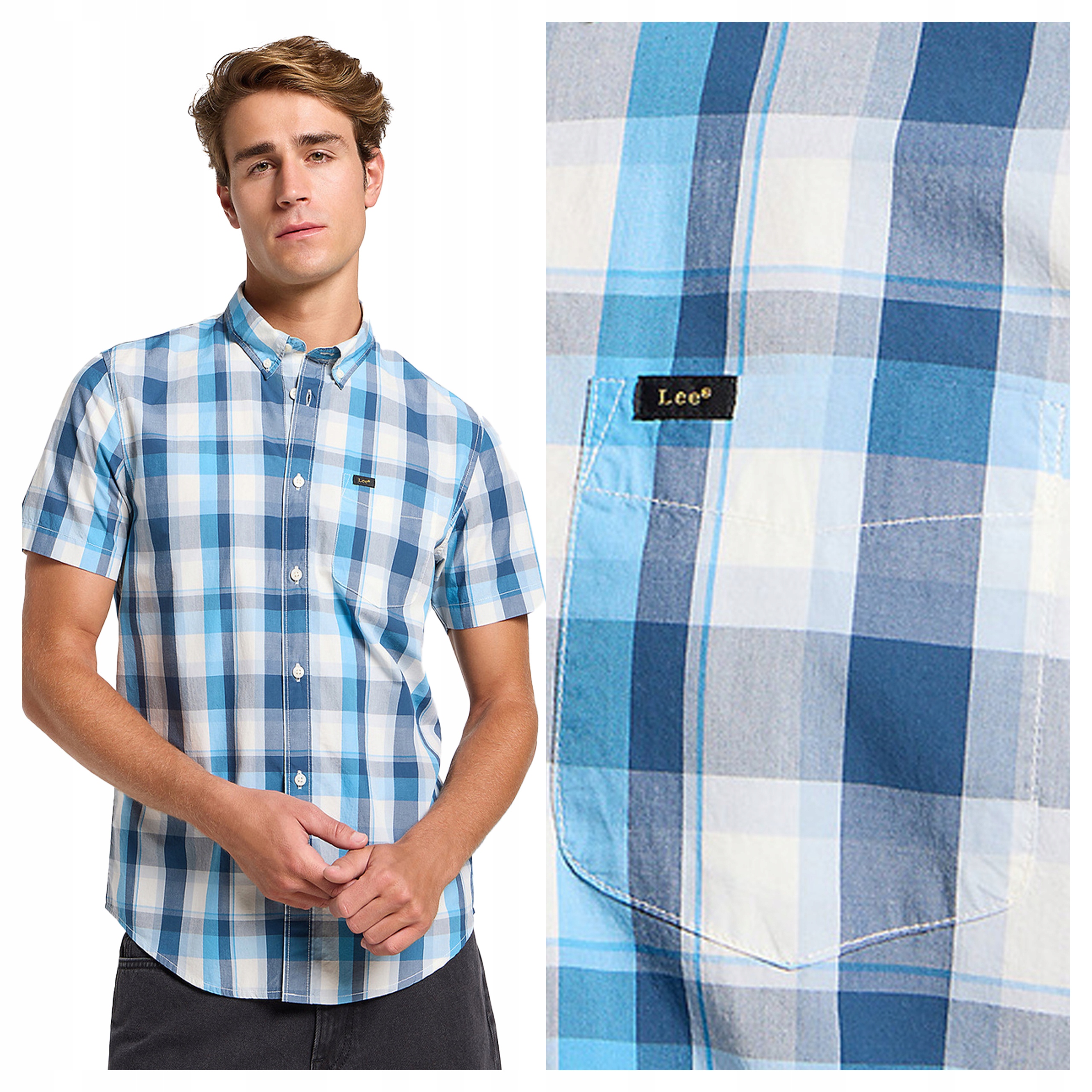 Lee Button Down Ss S Pánská košile