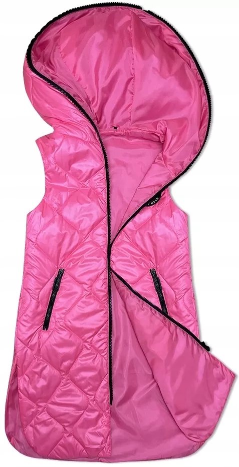 Tenká Vesta S Kapucí B8230 Růžová S (36)