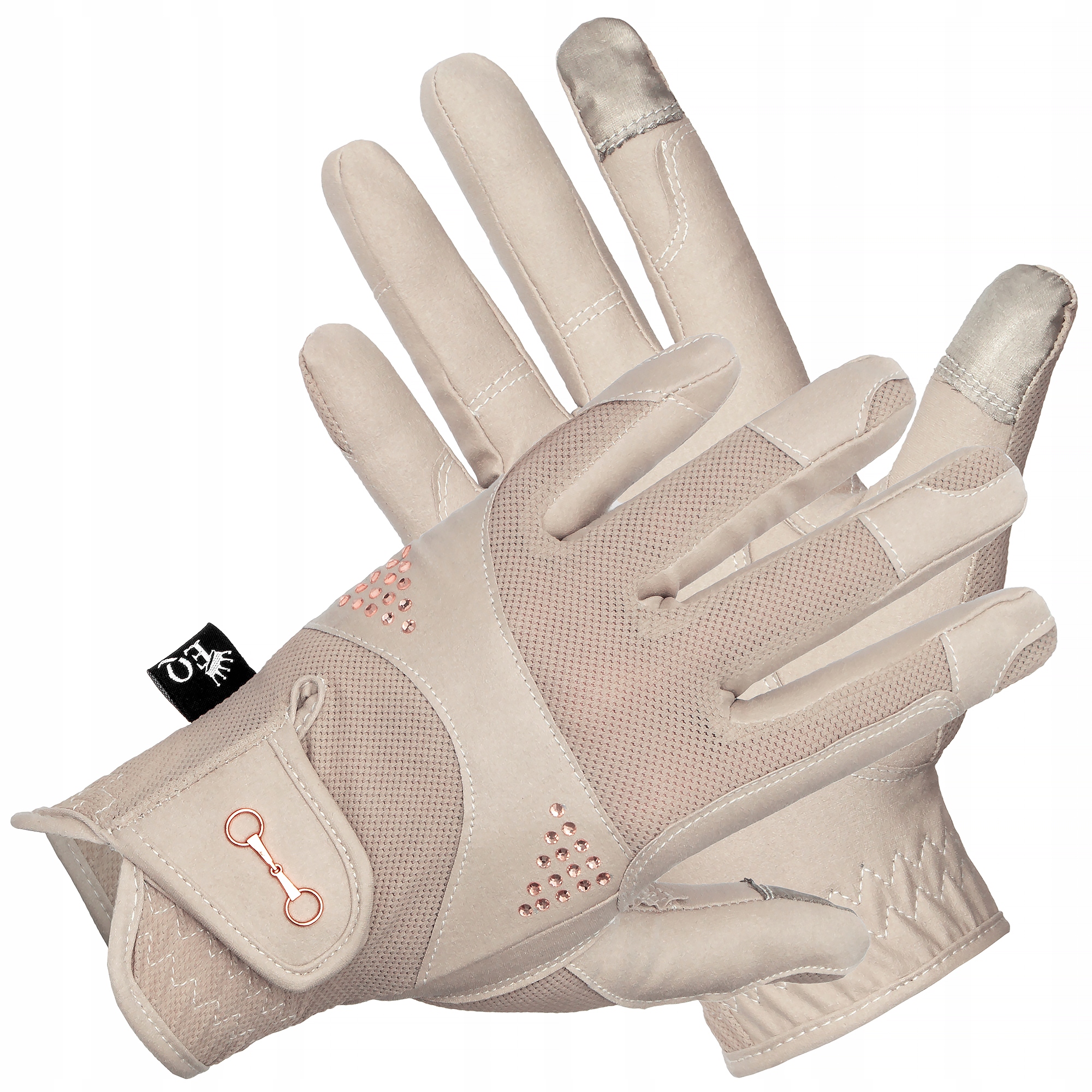 Rękawiczki jeździeckie letnie Equestrian Queen Bahama 26SS beżowe Xs