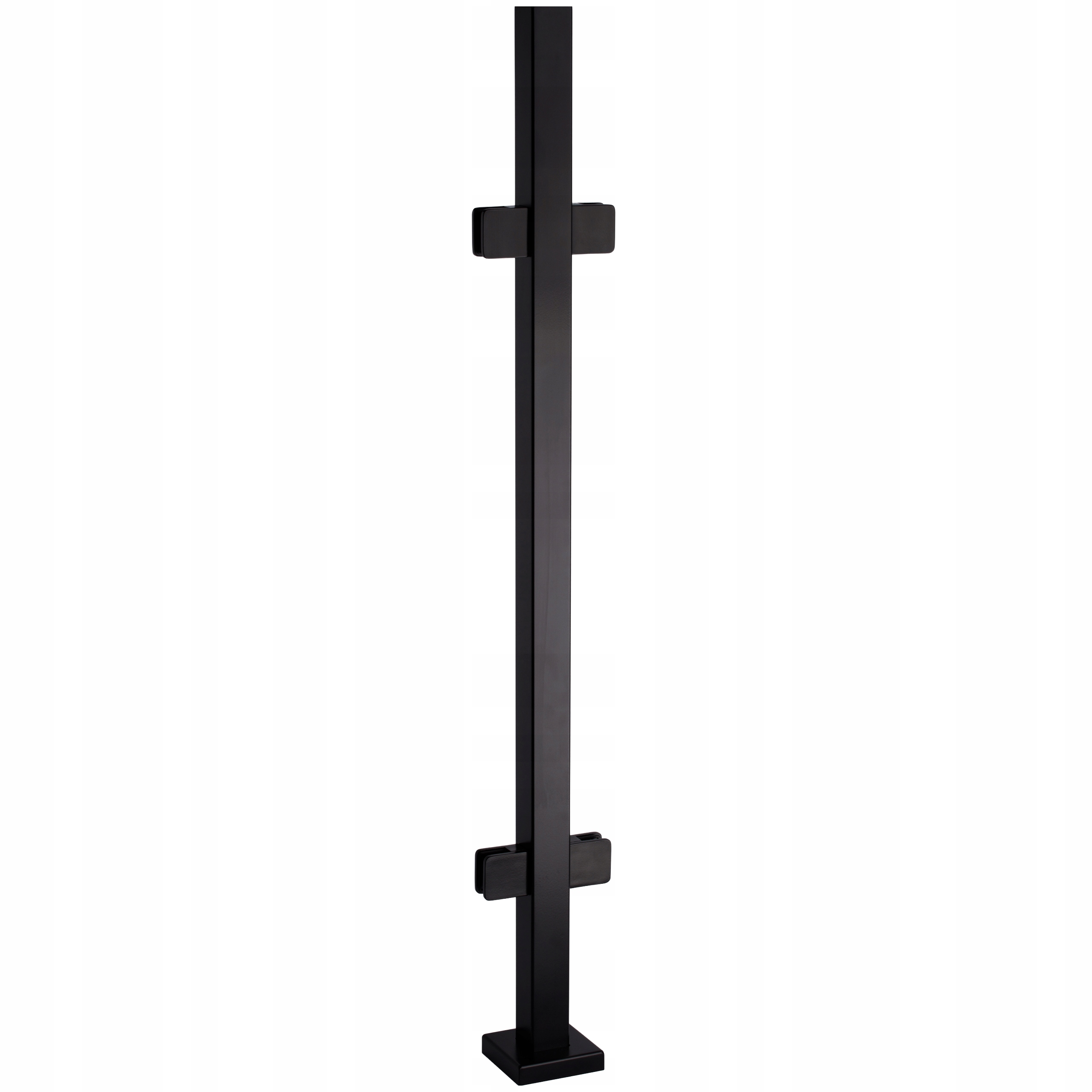 Priechodný stĺpik 100 cm pre sklenené zábradlie 40x40 Čierny 4 úchytky Loft