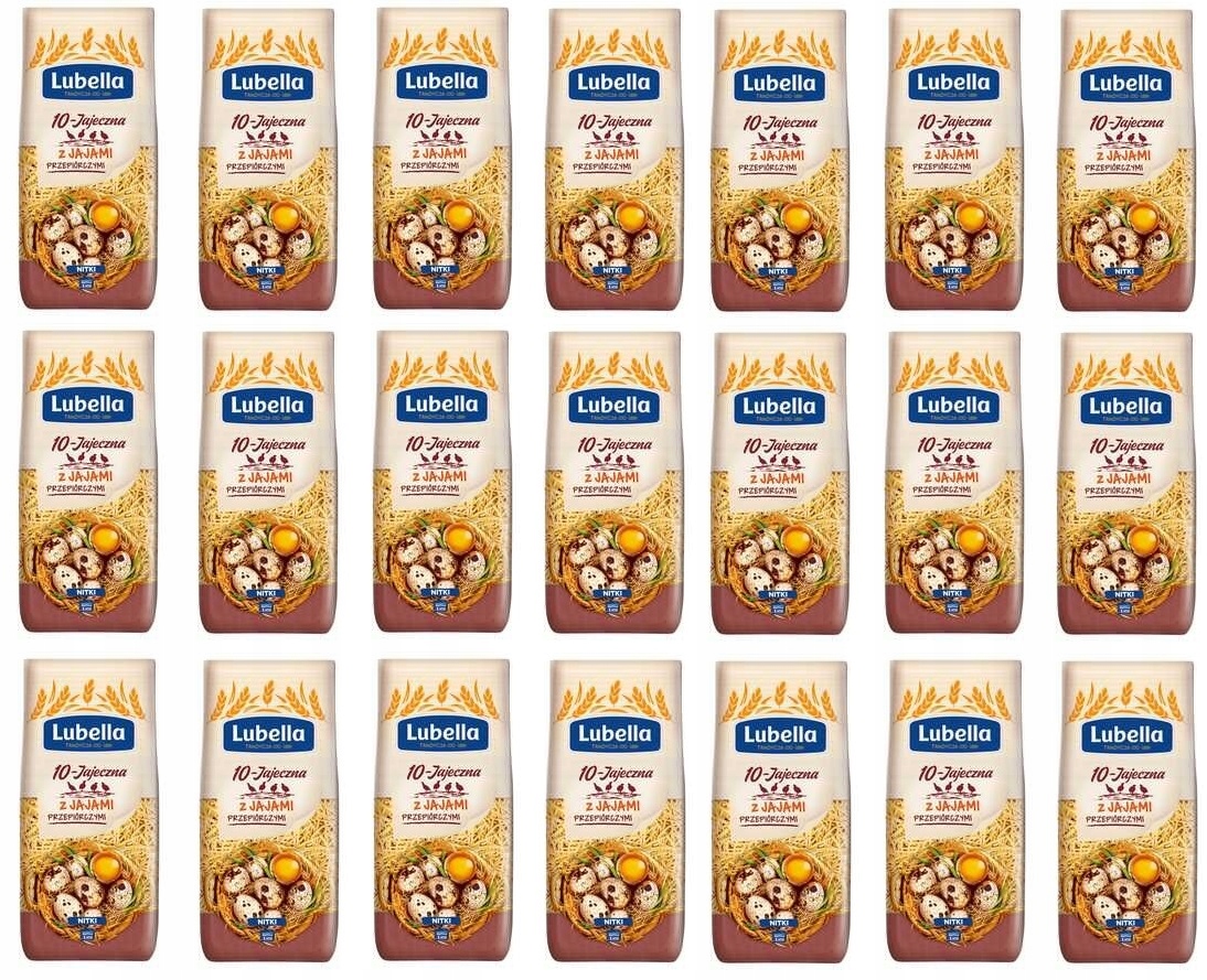Levně 21 x 250 g Lubella 10-vaječná s křepelčími vejci Těstoviny nudličky Karton