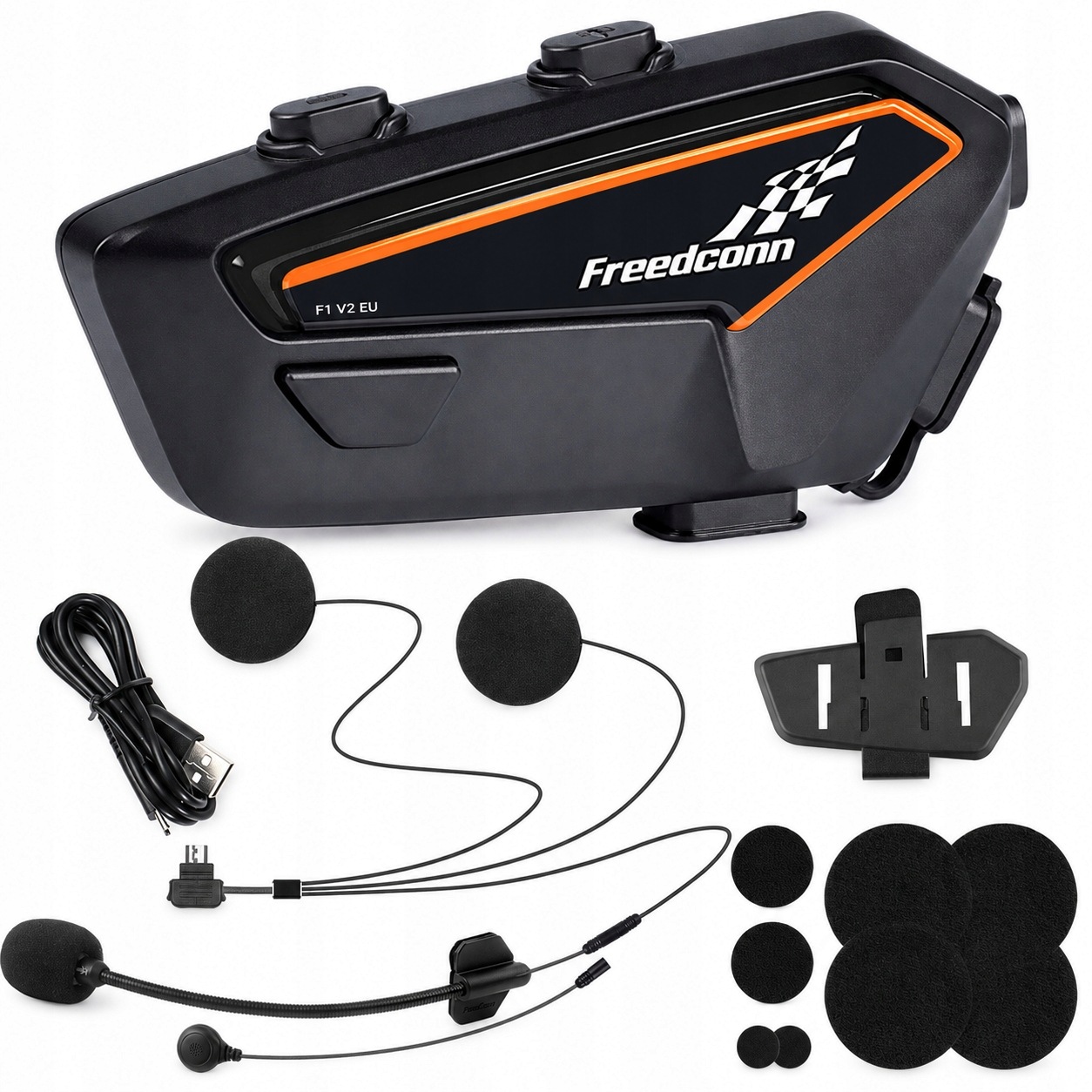 Interkom Motocyklowy Freedconn F1 V2 Eu Bluetooth 5.2 mówi po Polsku