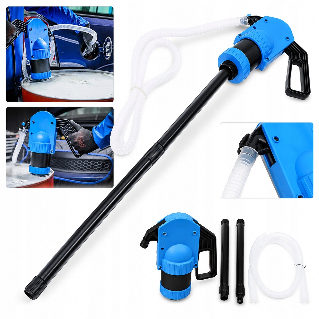 Pompa ręczna do AdBlue AUS32 20l/min do beczek 60/200/220l z wężem 2m