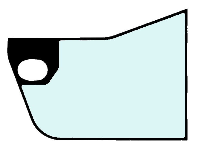 G3563 - СТЕКЛО ДВЕРИ НИЖНЯЯ ШЕЛКОГРАФИЯ BOBCAT TL34. 65HF R