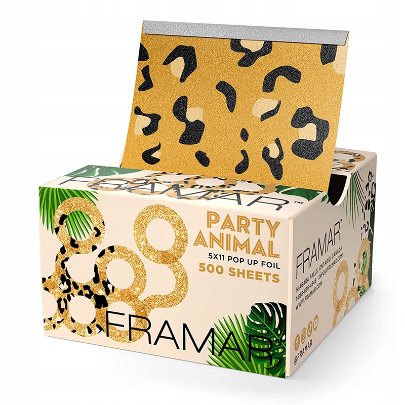 Framar Folia Fryzjerska Aluminiowa W Paskach Party Animal 12,7x27,9 500SZT.