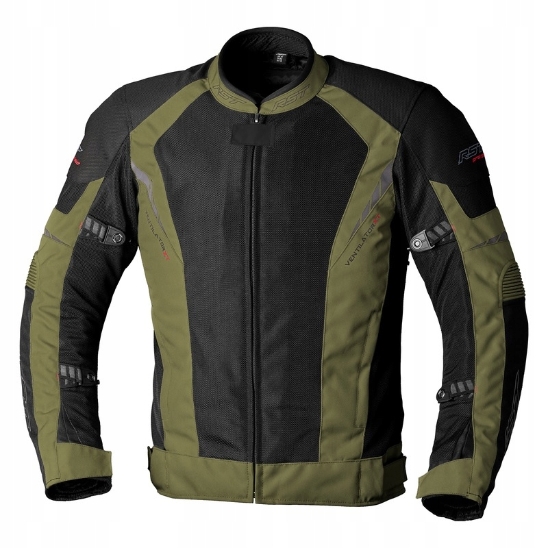 Textilná Motocyklová Bunda Rst Ventilator-xt Zelená Čierna