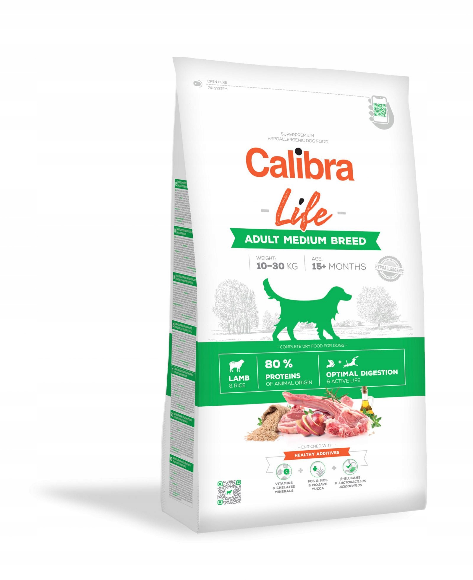 Levně Calibra Dog Life Adult Medium Breed Lamb 12 Kg Krmivo pro dospělé psy středních plemen s jehněčím masem 12 kg (381094)