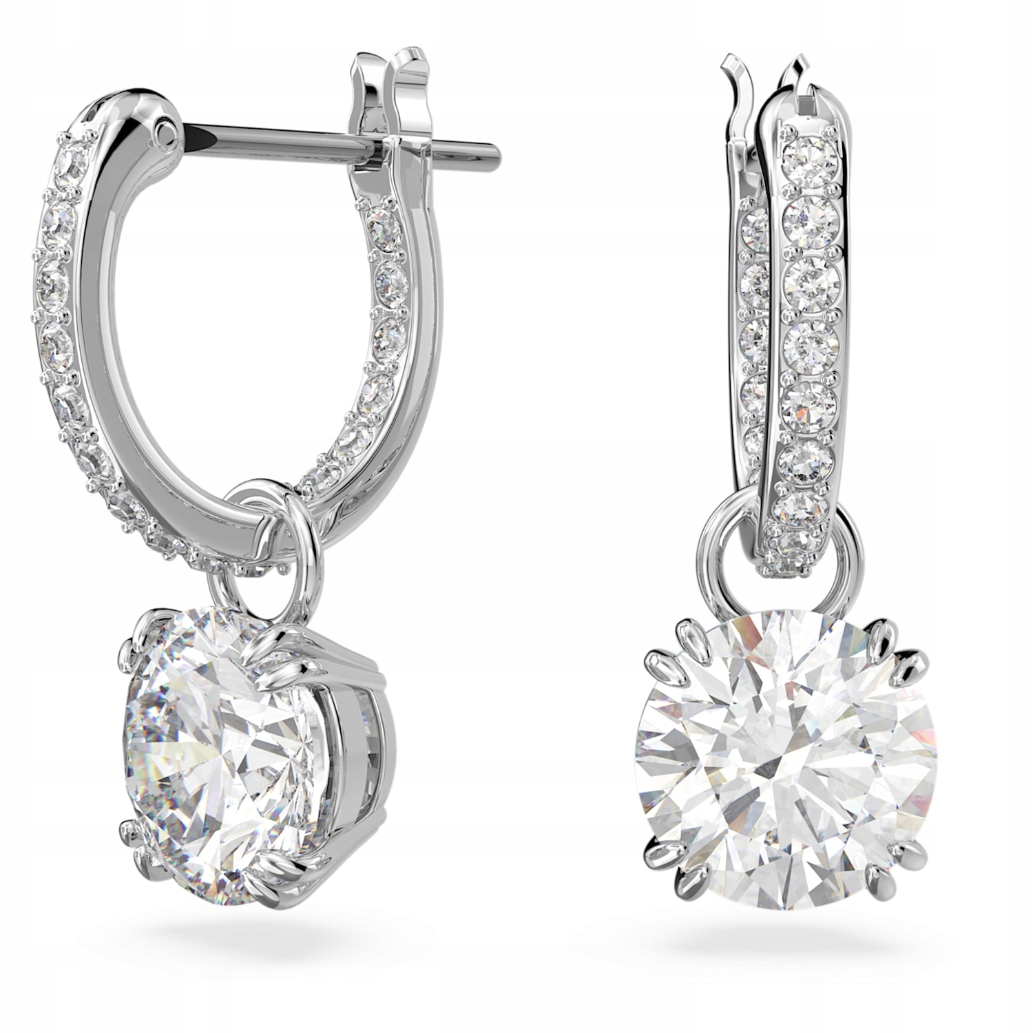 Swarovski třpytivé náušnice kroužky s přívěsky 2v1 Constella 5636717