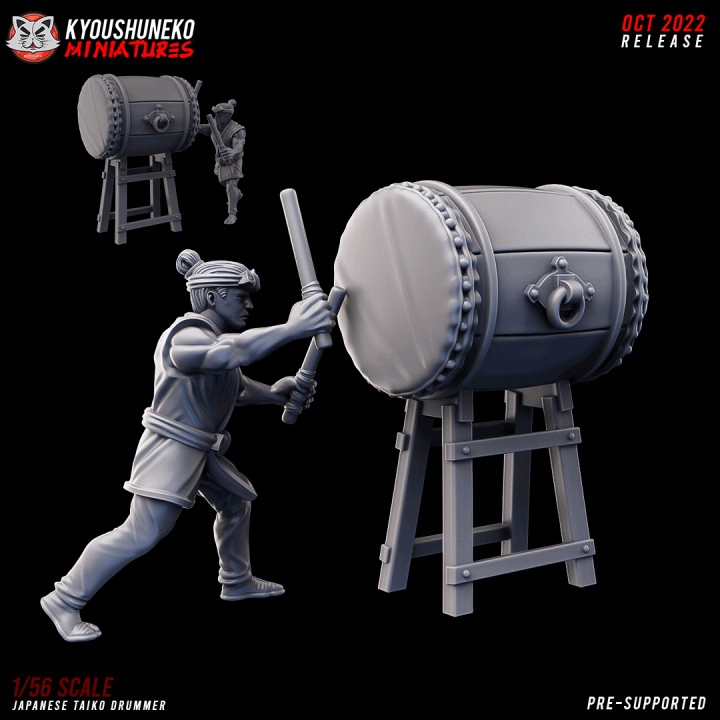 Japanese Taiko Drummer - Kyoushuneko Miniatures