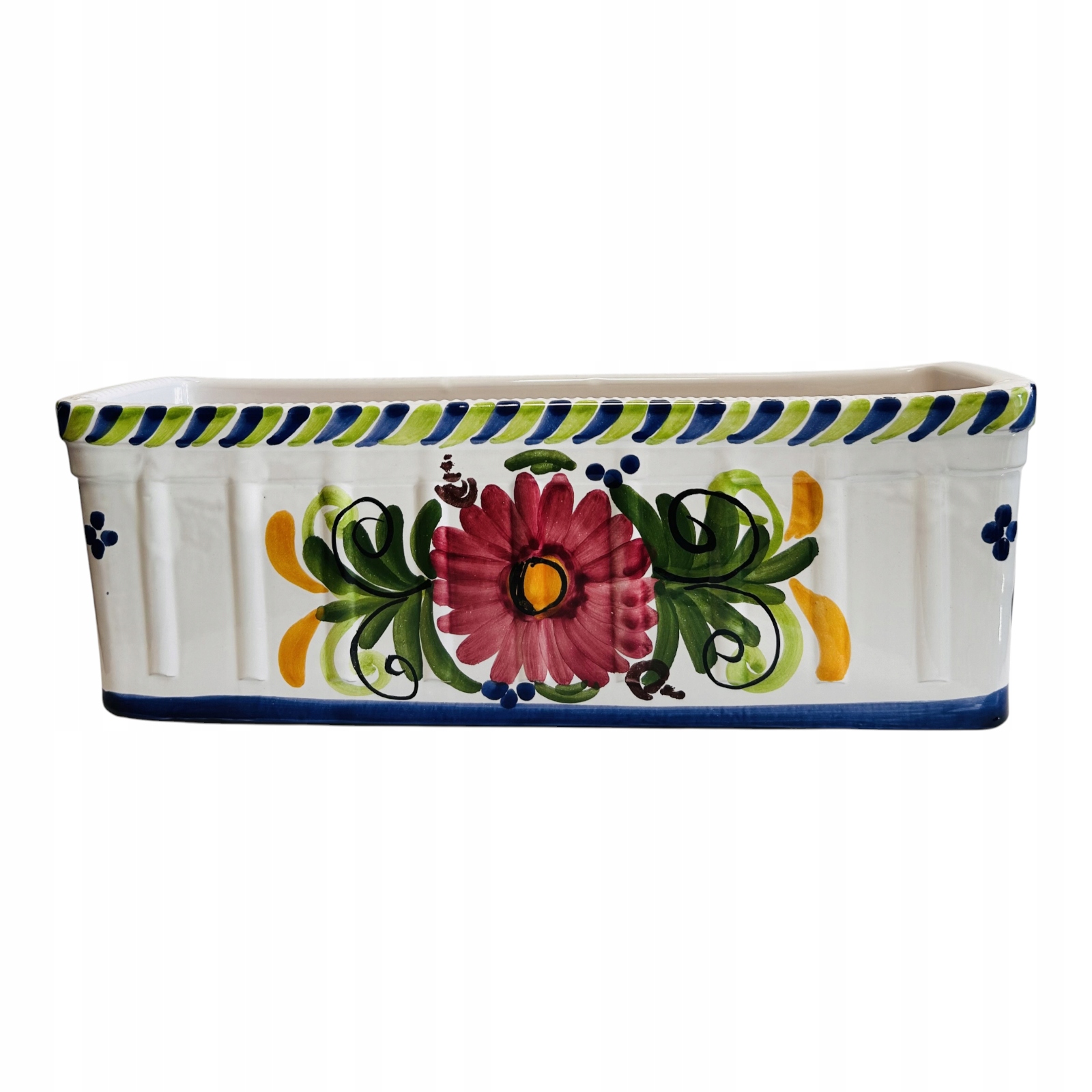 Doniczka Ceramiczna Hiszpańska Prostokątna 30 cm x 13 cm