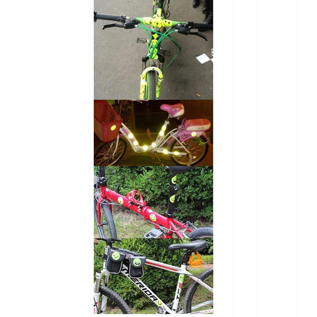 ODBLASKI NAKLEJKI ODBLASKOWE BUŹKI 4 SZT EMOTIKON Model emotikony