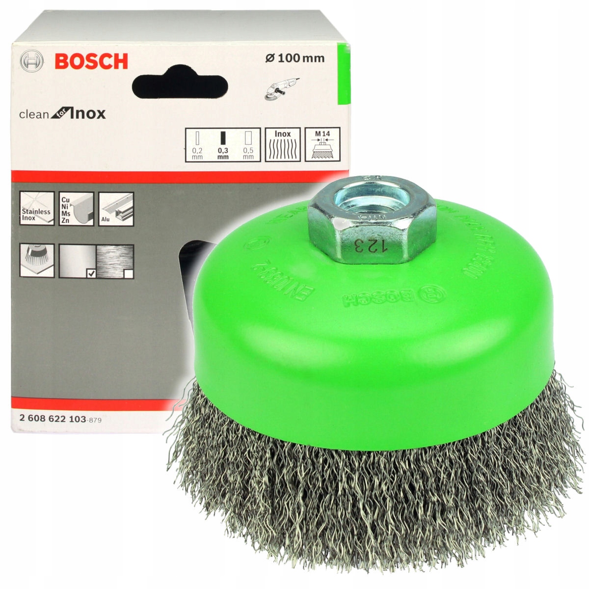 

Bosch Szczotka Garnkowa Druciana 100mm gwint M14