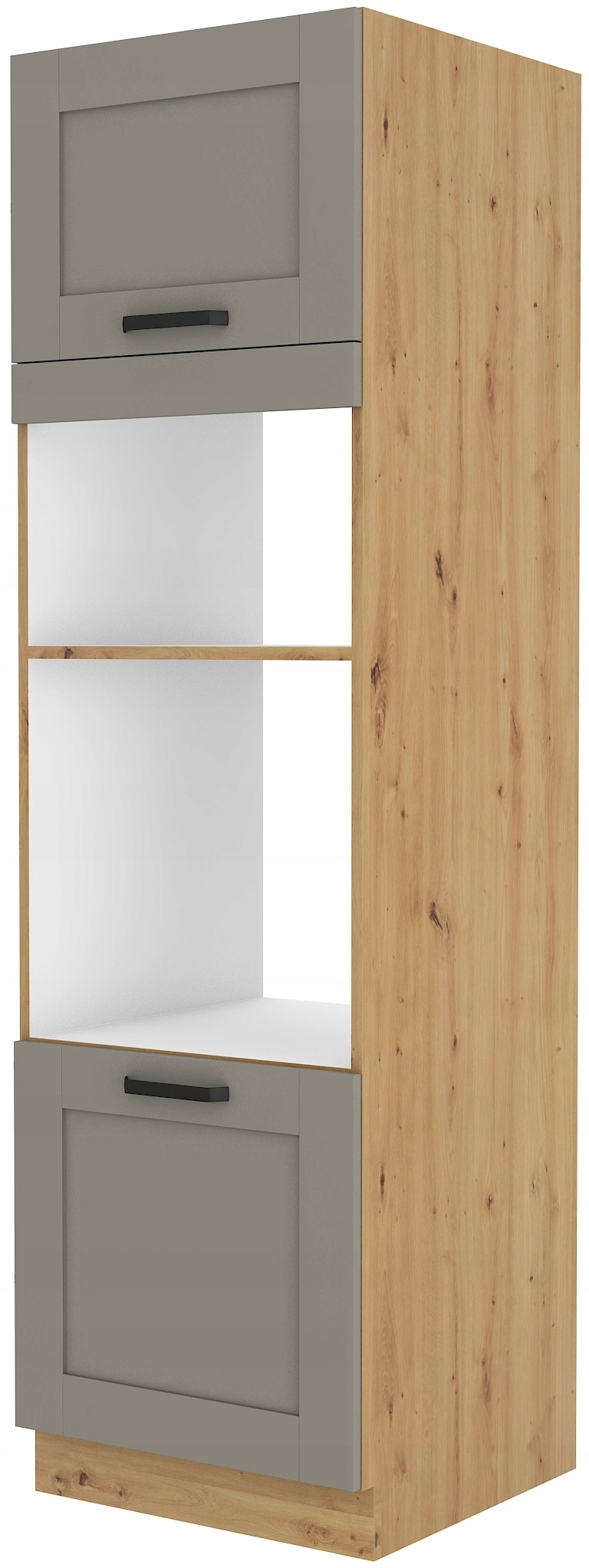 Skříňka komínová pro vestavnou troubu a mikrovlnku 60, vysoká. Šedá/ Artisan.