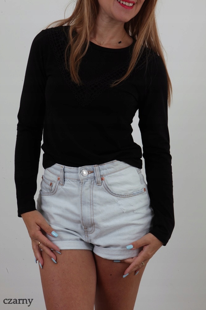 DOPASOWANA BLUZKA OZDOBNA KORONKA GIPIURA KOLORY Marka inna