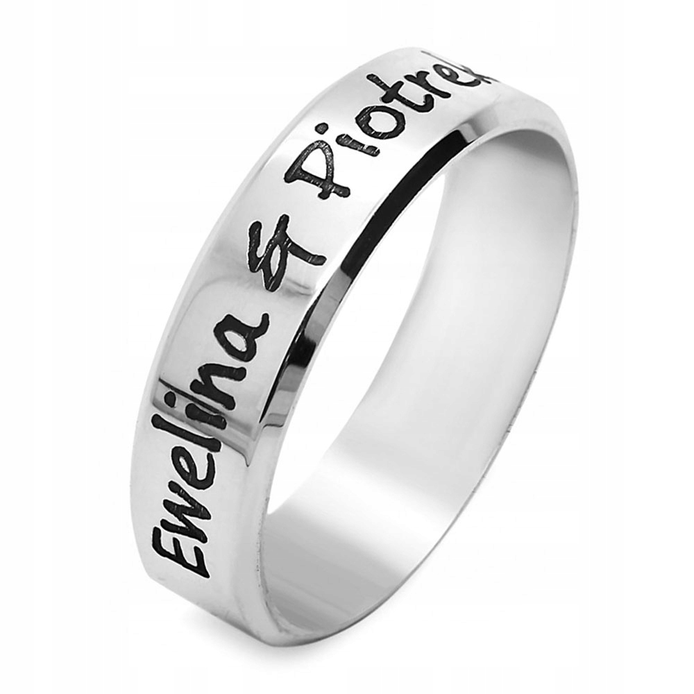 

Obrączka srebrna Próba 925 Grawer