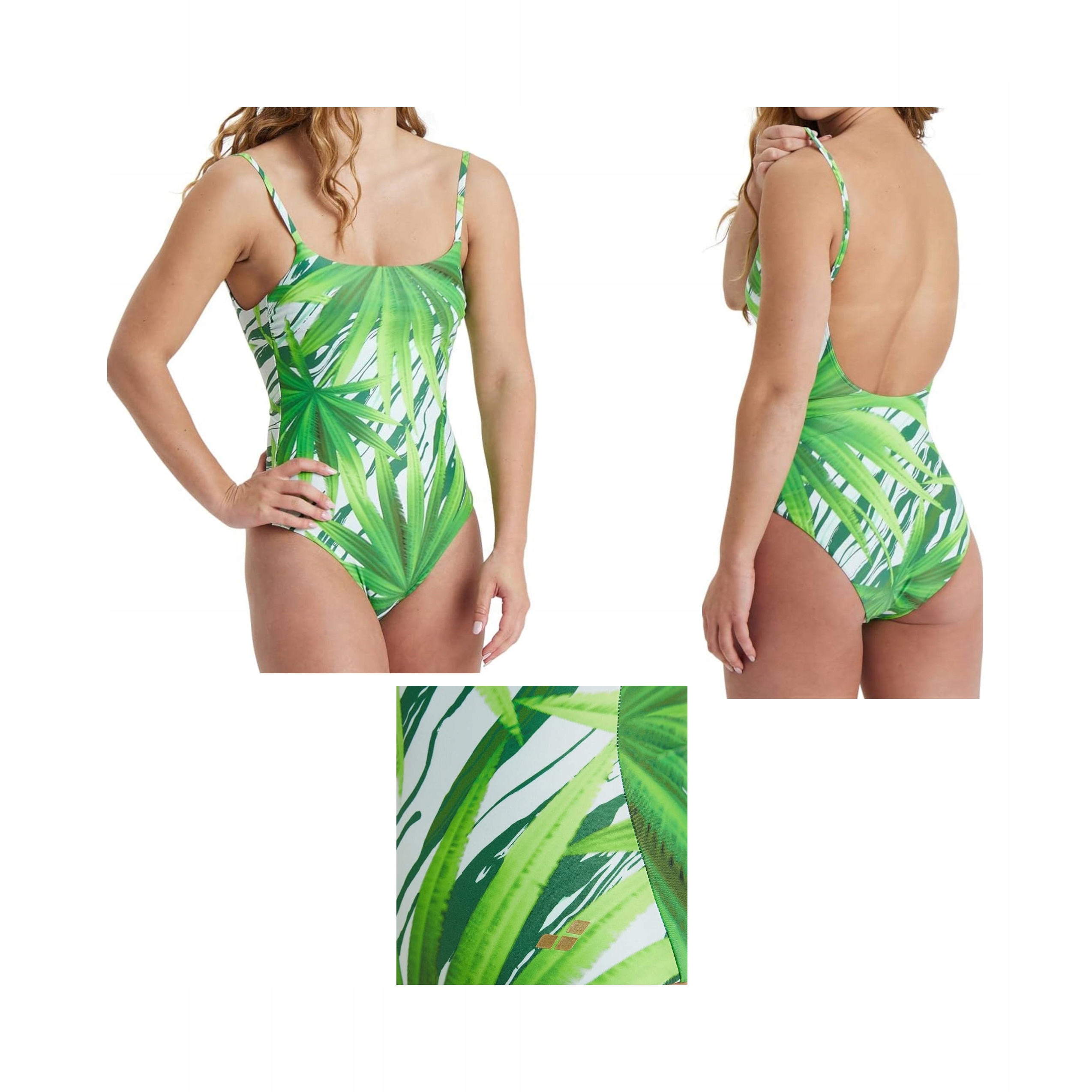 Plavky Arena 40 Jednodílné S Potiskem V Listech