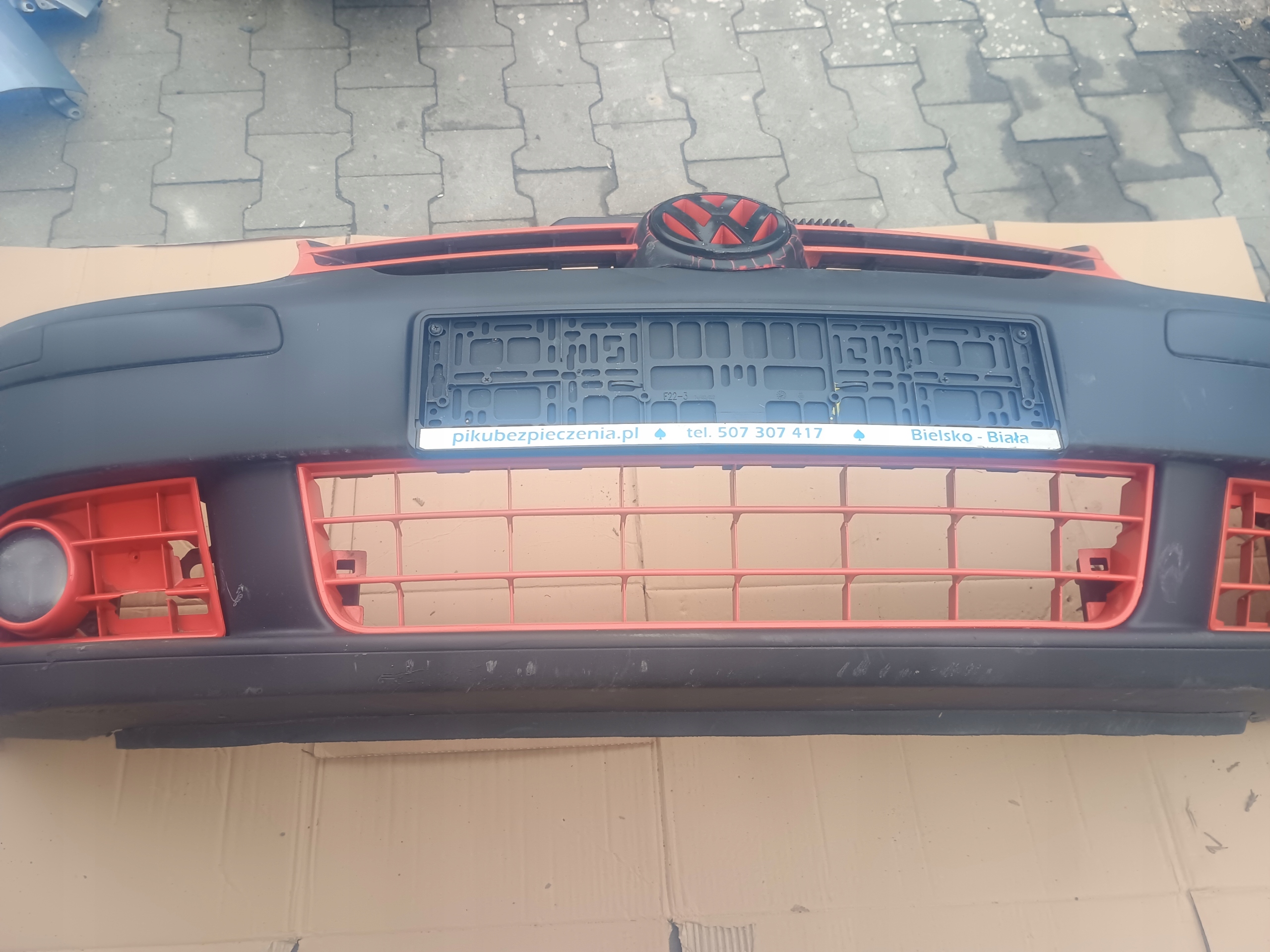 bumper front VW GOLF V black MAT washers complete