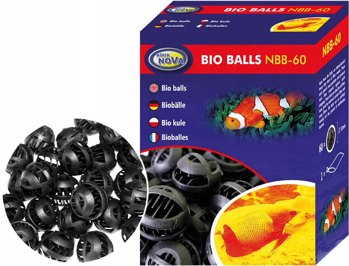 

Aqua Nova Bio Balls 60szt Biobale Wkład do Filtra