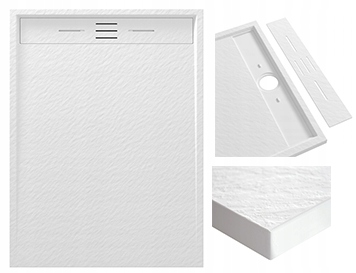 Bílá Sprchová Vanička Obdélníková 120 x 90 CM Viva Kompozit